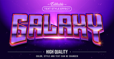 Poster - Editable text style effect - Galaxy text style theme.