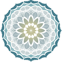 Poster - Vector Beautiful Mandala.vector illustration,Mandalas for coloring book,Round gradient mandala on white isolated background. Mandala with floral patterns. Yoga template, Mandala with floral patterns. 