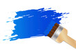Paint brush blue mark. Vector paintbrush set. Vector illustration. Stock image.