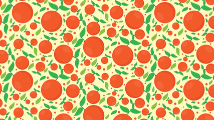 Aufkleber - orange on green background illustration. Orange pattern for printing. Flat design vector.