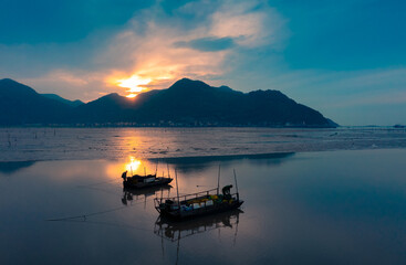 Poster - Scenery of Xiapu beach, Ningde City, Fujian Province, China