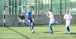 © JackF - Teens playing soccer football match. Competition between two youth soccer teams. Football soccer tournament