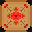 Carrom board game - Ready to print Vector, Mandala Artwork.