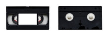 VHS Video Cassette Tape Isolated On White Bakground Witn Clipping Path