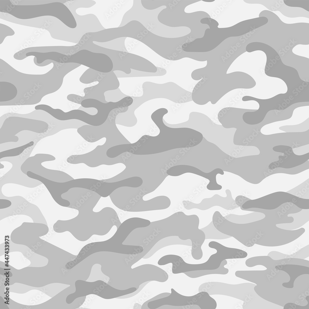 Pale gray military camouflage seamless pattern. Vector Stock Vector ...