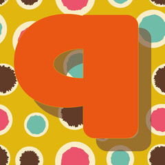 Poster - Letter q from the alphabet vector seamless repeat pattern print background