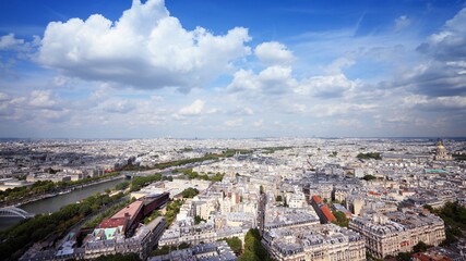 Wall Mural - Paris city aerial view