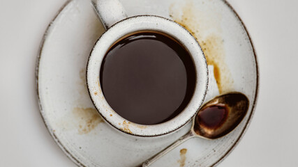 Poster - Aerial view of hot coffee