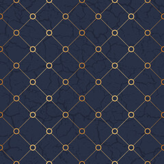 Poster - Marble seamless pattern. Repeating abstract geometric pattern. Gold geometrics background. Repeated dot and line texture. Design for prints, tiles, gift wrappers, wallpapers. Diamond patern. Vector