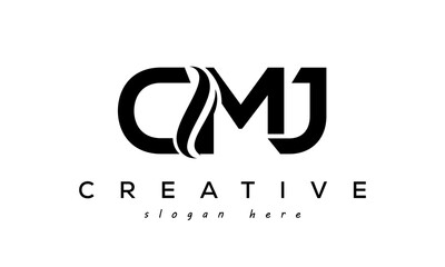 Letter CMJ creative logo design vector	