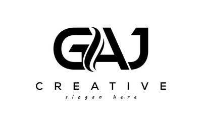 Letter GAJ creative logo design vector	