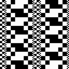 Poster - Different size of checker squares. Vector abstract chess pattern sample.