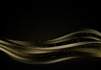Wall Mural - Abstract vector background luxury gold cloth or liquid wave