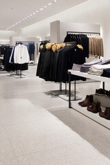 Canvas Print - Empty modern fashionable brand interior of clothing store inside shopping center