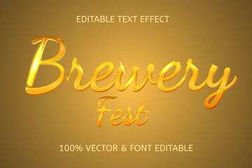 Wall Mural - brewery fest style luxury editable text effect