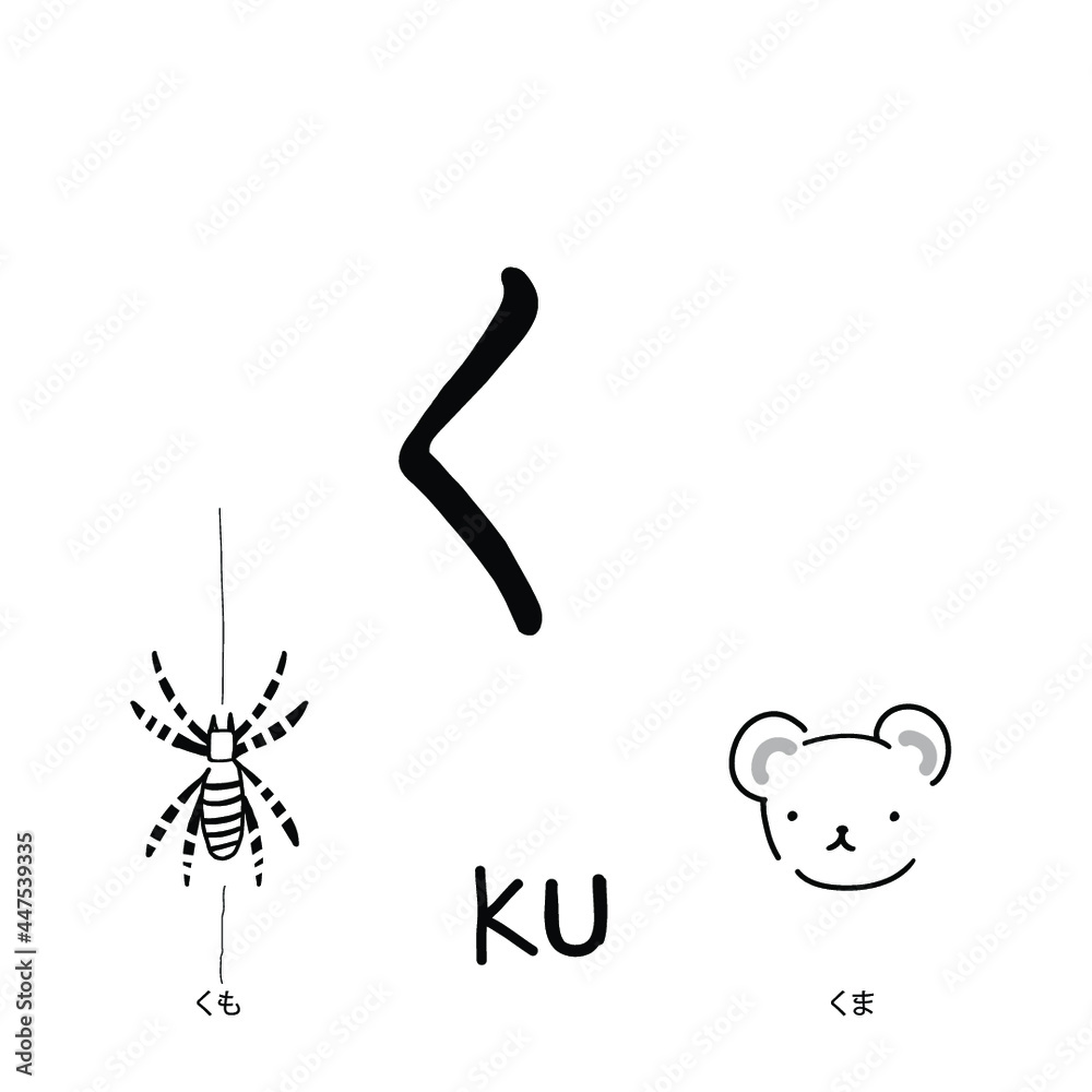 Japanese alphabets illustration Hand drawn sketch drawing. Japanese ...