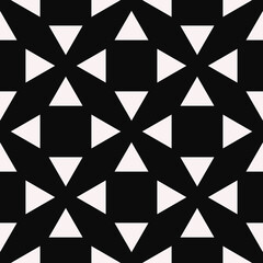 Poster - White triangles four parts and black background. Vector.
