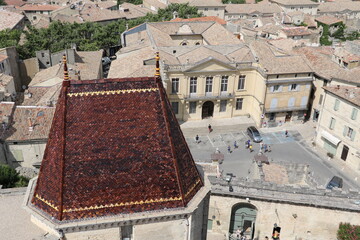 Vue de la ville d'Uzès depuis le Palais ducal