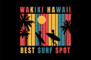 T-shirt surfing on the beach hawaii best surf spot