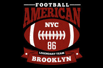 Wall Mural - T-shirt typography american football brooklyn vintage style