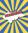 Pop art map of honduras