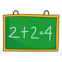 Wall Mural - school chalkboard with numbers