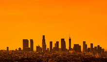 LA Skyline At Sunset