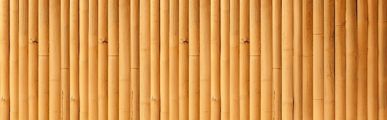  Panorama of Brown old Bamboo fence texture and background seamless