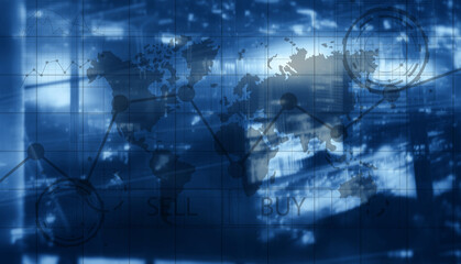 Wall Mural - Sell and Buy Finance Business Traders concept