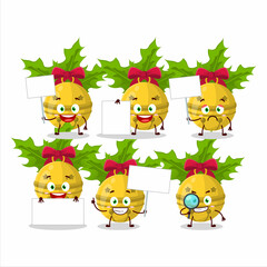 Sticker - Christmas bells cartoon character bring information board