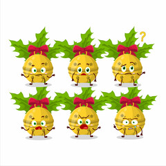 Poster - Cartoon character of christmas bells with what expression