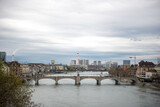 Fototapeta Paryż - Mittlere Bridge and Basel skyline, Switzerland