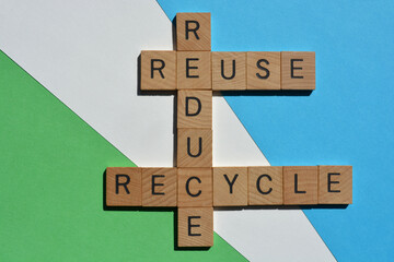 Poster - Reduce, Reuse, Recycle, crossword