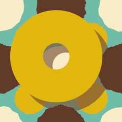 Poster - Letter o from the alphabet vector seamless repeat pattern print background