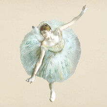 Ballerina Vector, Remixed From The Artworks Of The Famous French Artist Edgar Degas.