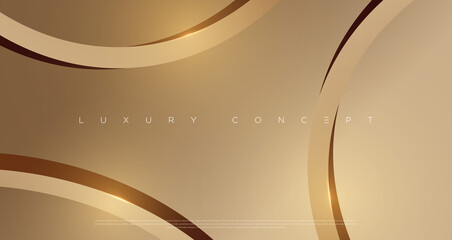 Luxury gold light effected rings background with premium geometric design elements for poster, website and design concepts. Vector illustration EPS 10