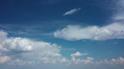 Wall Mural - Panoramic movement of  clouds in the blue sky