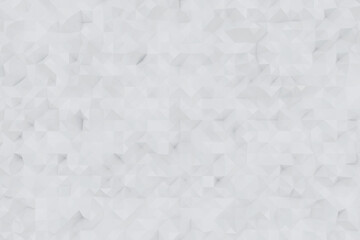 Poster - 3D abstract geometric white triangles paper background. The triangular mosaic polygonal pattern on the wall. 3D rendering