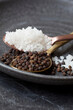 © Foodlovers - Black peppercorns and sea salt