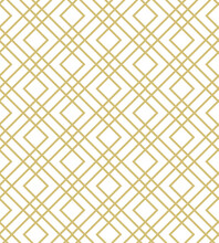 Geometric Seamless Pattern. Linear Geometric Gold Pattern On A White Background. Modern Vector Illustrations For Wallpapers, Flyers, Covers, Banners, Minimalistic Ornaments, Backgrounds.
