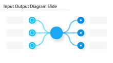 Input Output Diagram With Circle Slide Template. Clipart Image