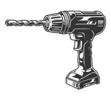 Vintage Concept Of Electric Drill