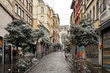 © Image Source RF - Turkey, Istanbul, Old street with cafes and shops in winter