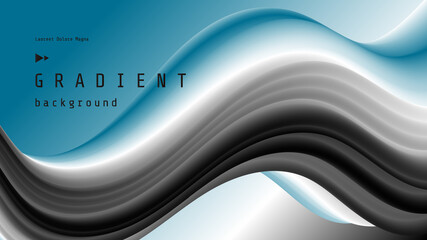 Blue and black fluid wave. Sport background