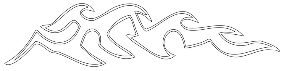 Poster - Drawing in the form of a tattoo. Abstraction.