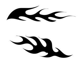 Poster - Abstract tattoo in the form of a flame. Ornament or print.