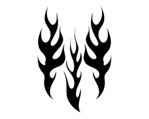 Poster - Abstract tattoo in the form of a flame. Ornament or print.