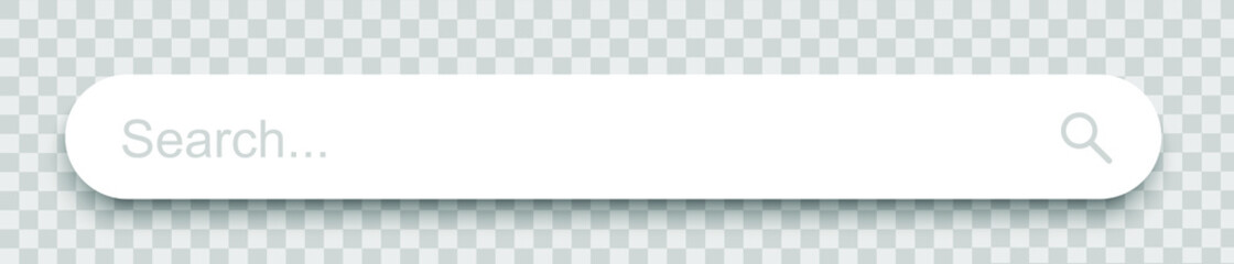 Poster - Search bar icon. Flat design style. Vector illustration isolated on transparent background.