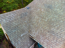 Roof With Hail Damage And Markings From Inspection