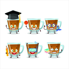 Canvas Print - School student of shaah hawash cartoon character with various expressions. Vector illustration